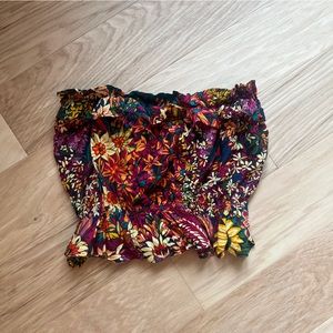 Anthropologie Floral tube top